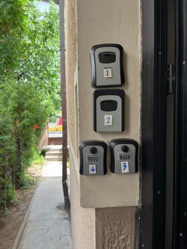 a meter on the side of a building at İstanbul apartment 2 in Belgrade