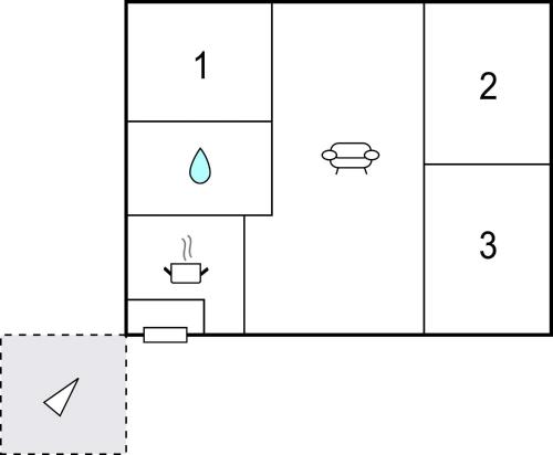 Κάτοψη του Lovely Apartment In Hebnes