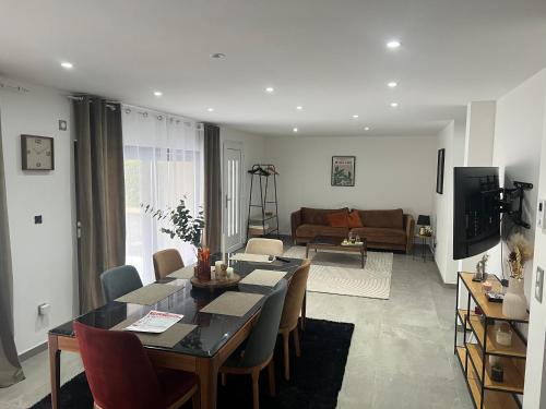 Χώρος καθιστικού στο Appartement plain-pied en Alsace