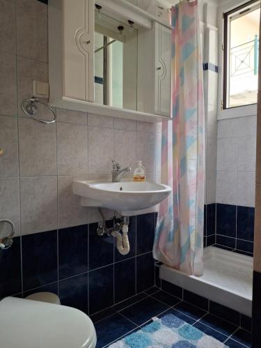 Ванная комната в 4BR Trekkers Retreat in Spilaio Grevena