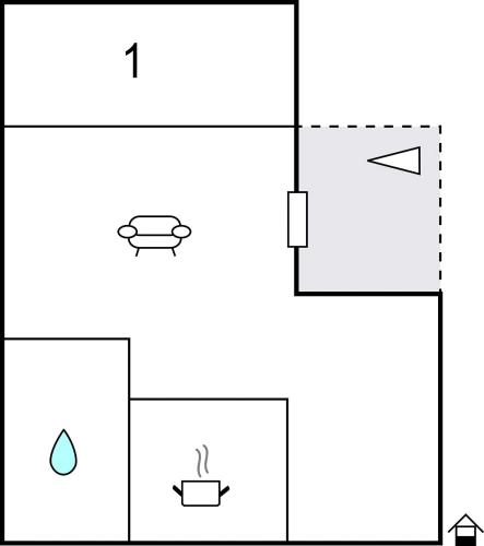 Κάτοψη του 1 Bedroom Awesome Home In Haffkrug