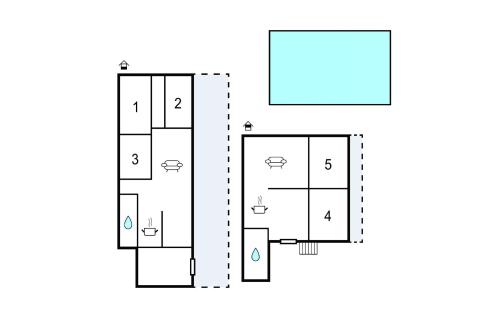 a schematic diagram of a building at 7 Bedroom Nice Home In Labin in Labin