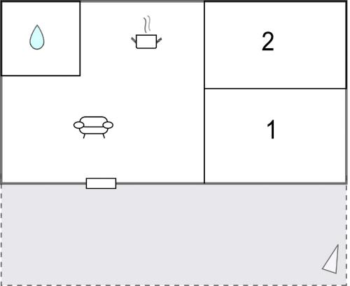 a block diagram of the reaction of two different liquids at 2 Bedroom Nice Apartment In Væggerløse in Marielyst