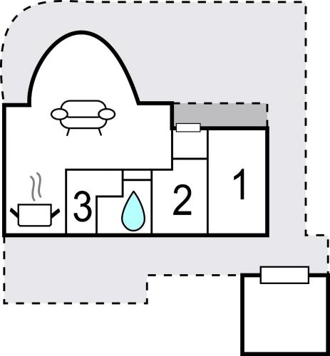 a floor plan of a house at Four-Bedroom Holiday Home In Middelfart in Middelfart
