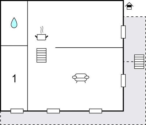 a schematic diagram of a laboratory with a drop of water at Chez Gaby in Borghetto San Nicolò