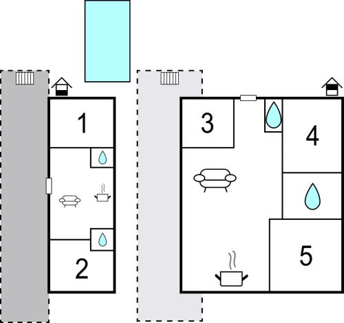 a block diagram of a periodic table with four squares at Lovely Home In Pucisca With Jacuzzi in Pučišća