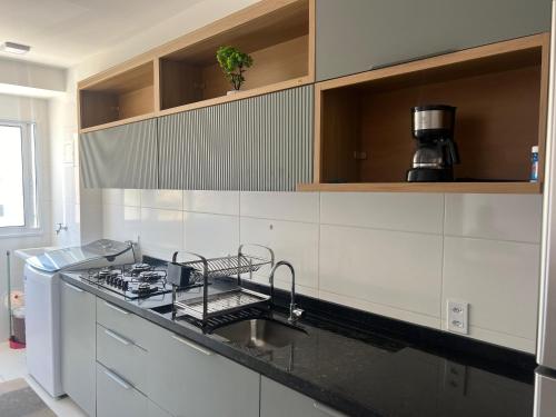 مطبخ أو مطبخ صغير في Prime Beach house Aracaju