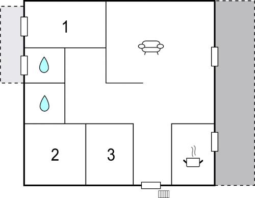 a diagram of a bathroom with two toilets at Casa Giovanni in Tavarone