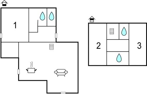 a block diagram of a house at Beautiful Home In Hoge Hexel With Wifi in Hoge-Hexel