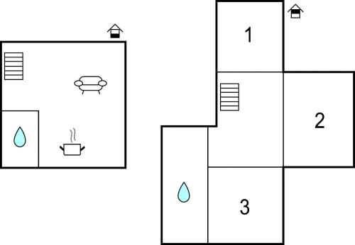 a block diagram of a diagram of a house with four squares at Villino Le Rose in Dicomano