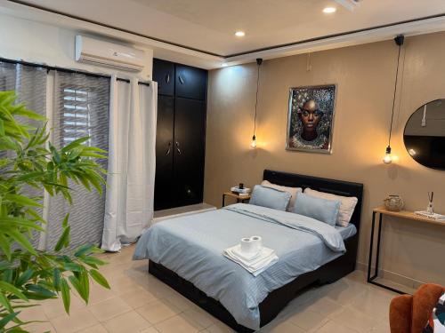 Siyôrô Meublée 객실 침대