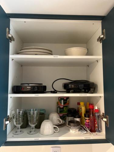 Kuchyň nebo kuchyňský kout v ubytování 403 belíssimo Studio no cabo branco