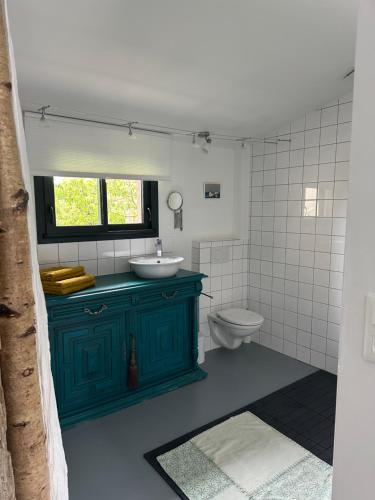 Koupelna v ubytování la Villa des Cigales