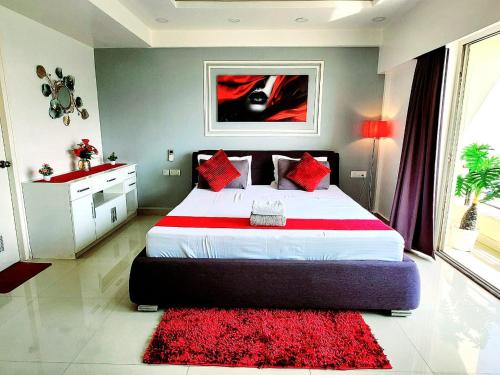 Ένα ή περισσότερα κρεβάτια σε δωμάτιο στο Xanadu Studio Apartment# 902, KOLKATA