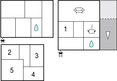 two squares of a coordinate grid with different numbers at 5 Bedroom Amazing Home In Strandebarm in Strandebarm