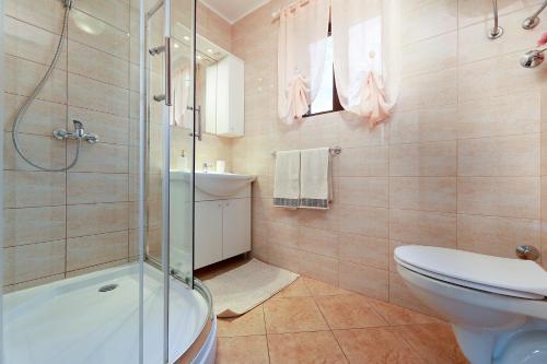 Koupelna v ubytování Apartmani Svoboda