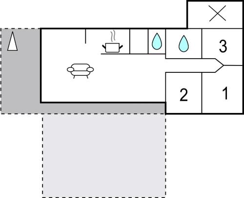 a diagram of a house with a coordinate grid at Lærkereden in Årøsund