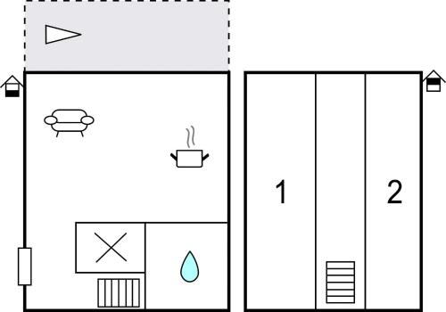 a diagram of a house with four different floors at Amazing Home In Stepnica With Kitchen in Stepnica