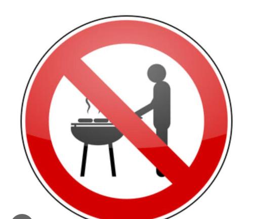 a prohibitive sign for a bbq at Ferienhaus Nr. 52 im Ferienpark am Twistesee in Bad Arolsen