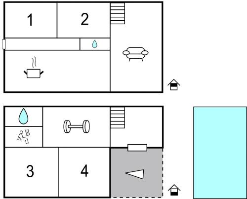 a block diagram of a periodic table with four squares at Awesome Home In Meloni With Sauna in Karojba