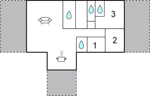 a block diagram of a block diagram of a house at Nice Home In Montalto Di Castro in Montalto di Castro