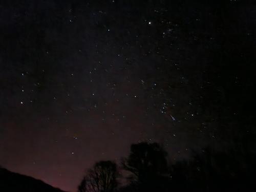 a starry night with trees in the foreground at Font Neuve in Souillac
