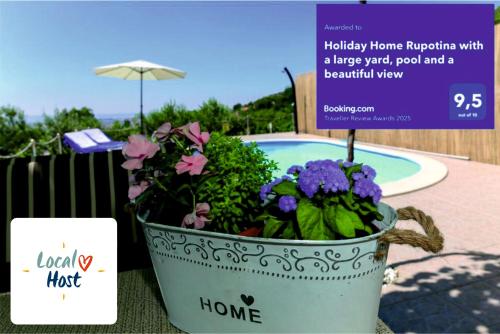 Holiday Home Rupotina with a large yard, pool and a beautiful view