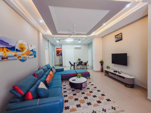 TV a/nebo společenská místnost v ubytování Kings View Apartment