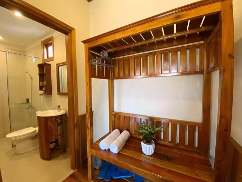 a bathroom with a toilet and a sink at Liên Tho Hotel Phú Quốc in Phu Quoc