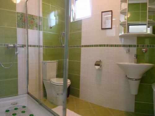 a bathroom with a toilet and a sink at Apartment Sofia in Sutomore