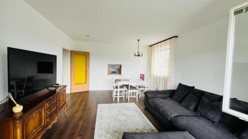 TV a/nebo společenská místnost v ubytování Panorama-Perle