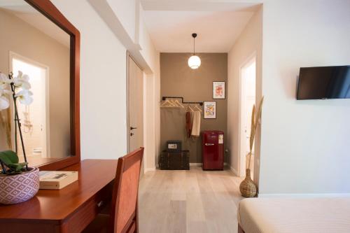 TV a/nebo společenská místnost v ubytování Hotel Kastri