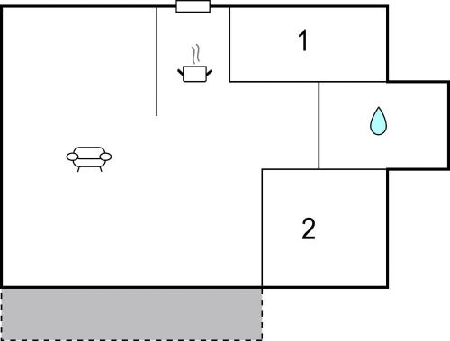 a block diagram of a box with the number two at 2 Bedroom Lovely Home In Faaborg in Bøjden