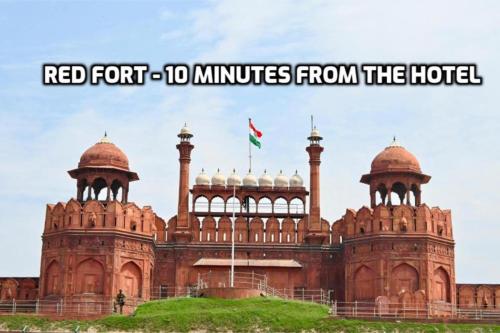 a red fort minutes from the hotel red fort minuts from the hotel at Del Fox Holidays New Delhi Connaught Palace 4 Minuit and 7 Minuit VFS Sivaji Stadium Metro Station in New Delhi
