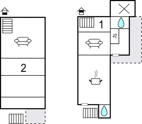 a schematic diagram of a laboratory with different reactivities at Gorgeous Home In Tidaholm With Kitchen in Tidaholm