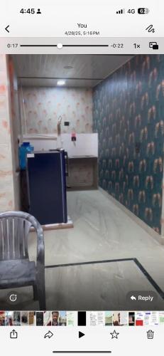 a picture of a bed in a room at Krishna 2bhk apartment in Vrindāvan