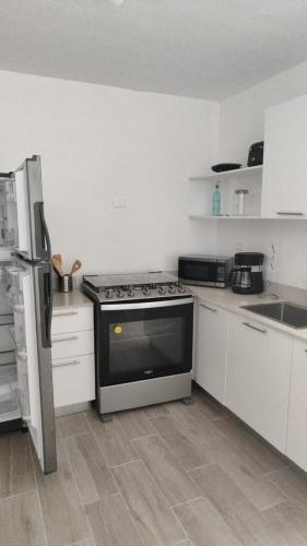 Dapur atau dapur kecil di Crisfer Recidencial Bloque B4