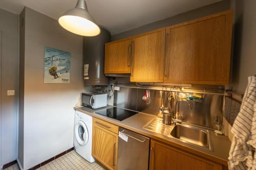 Dapur atau dapur kecil di Cosy T2 6p - vue imprenable sur la station de Vars