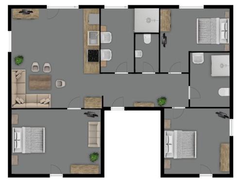 Plano de Alpen Appartements Viehhofen near Saalbach & Zell am See - incl Sommercard