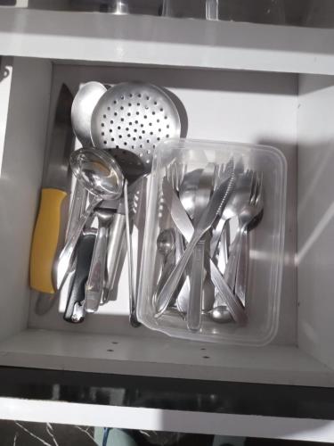 Dapur atau dapur kecil di Loft em São José