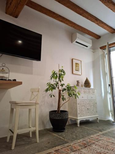 TV a/nebo společenská místnost v ubytování Koper Old Town