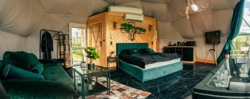 Góralski Harem Osada Glamp & Glass z Jacuzzi i Balią