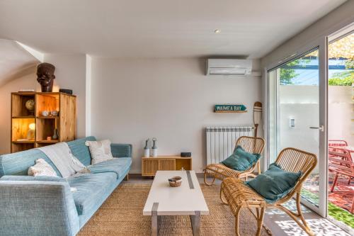 Zona de estar de Villa Cocoon Montpellier et plage