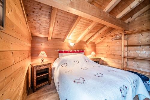 Postel nebo postele na pokoji v ubytování Chalet Marmottes