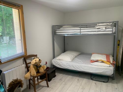 Postel nebo postele na pokoji v ubytování Gîte dans maison Quercynoise