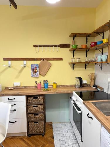 Dapur atau dapur kecil di Coasthouse Budva