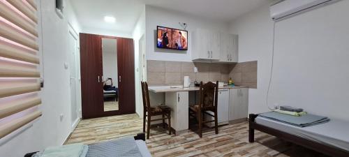 Kuchyň nebo kuchyňský kout v ubytování Vožd Apartmani