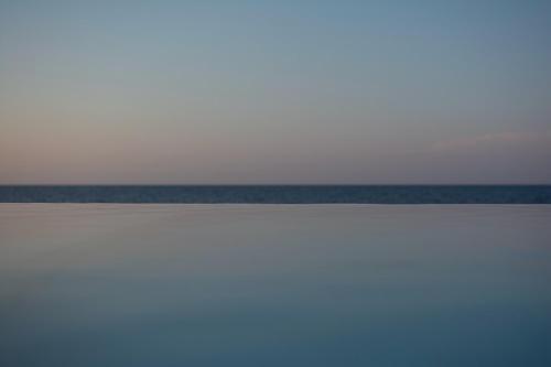 a close up of a counter top with a blue at Lapita Resort in Sakai
