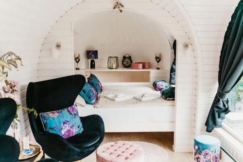 Cama o camas de una habitación en IGLOO SPA - privátní wellness u Plumlovské přehrady