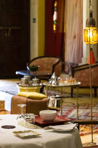 Χώρος καθιστικού στο Auberge Ksar Jallal